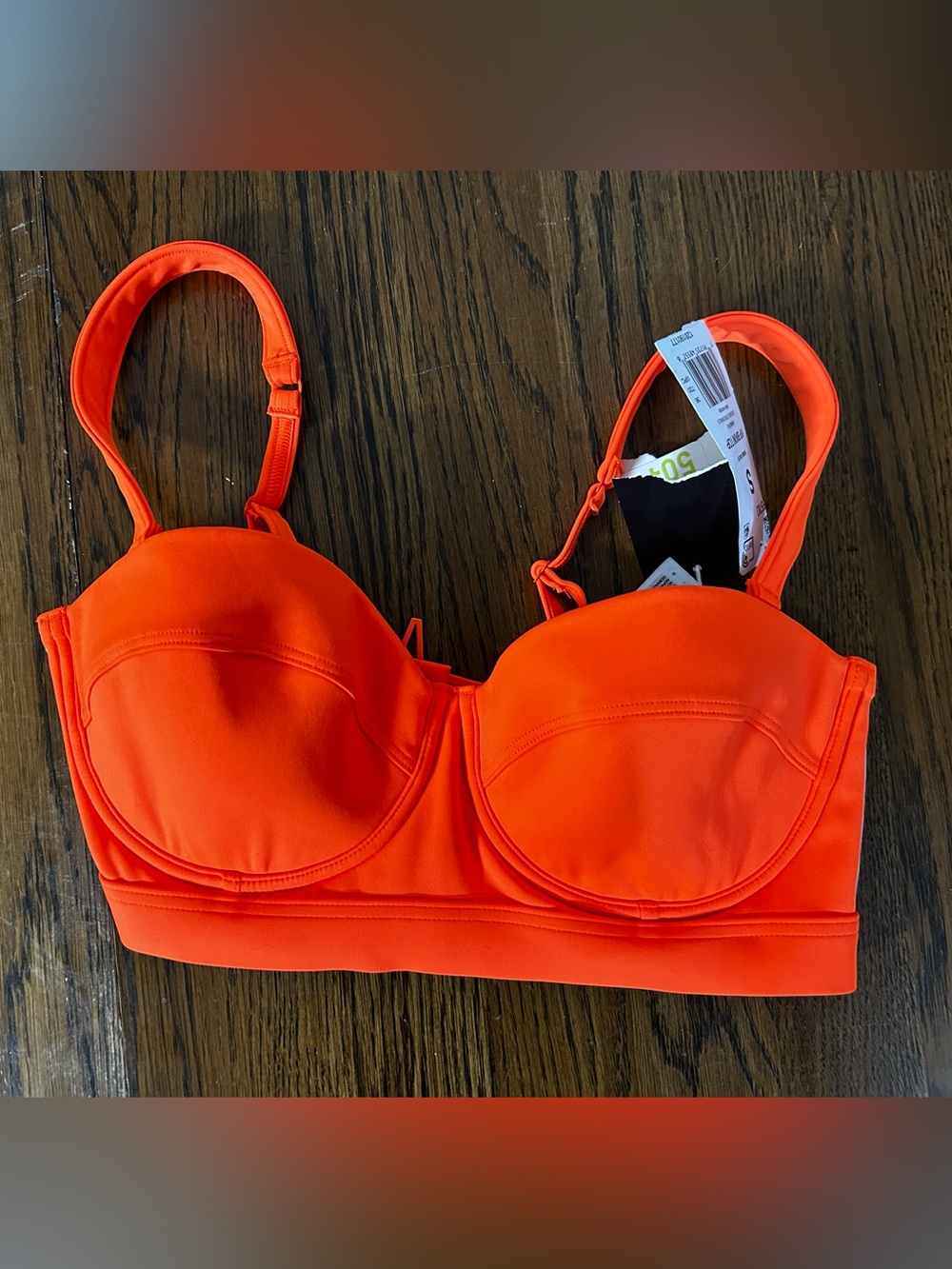 Adidas x Ivy Park Neon Orange Bikini Top